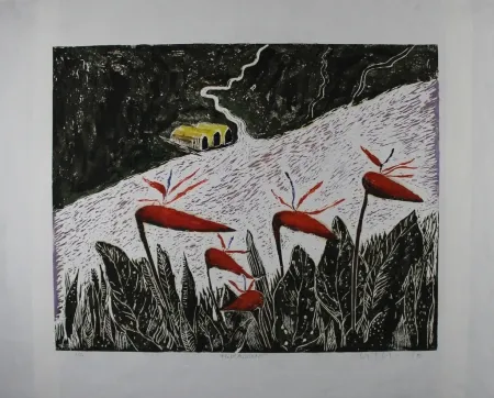 Etching And Aquatint Kettel - Flusslandschaft / River Landscape