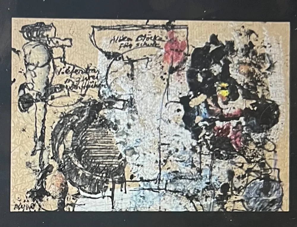 No Technical Kijno - Composition Abstraite. Technique mixte et acrylique