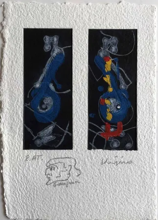 Etching Kijno - Hommage à Max PAPART