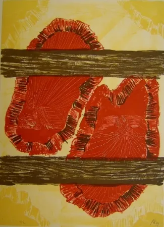 Lithograph Kirkeby - Erosion 2