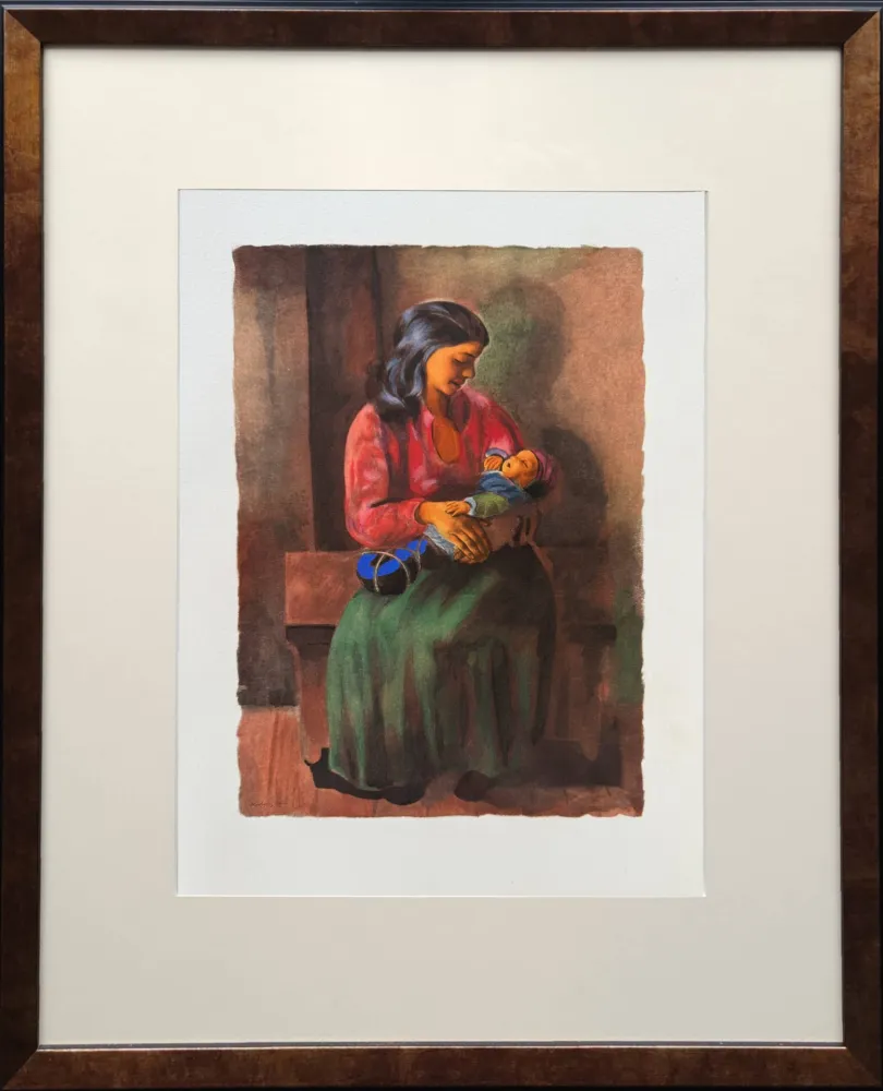Lithograph Kisling - L’enfant du voyage (The Traveling Child)