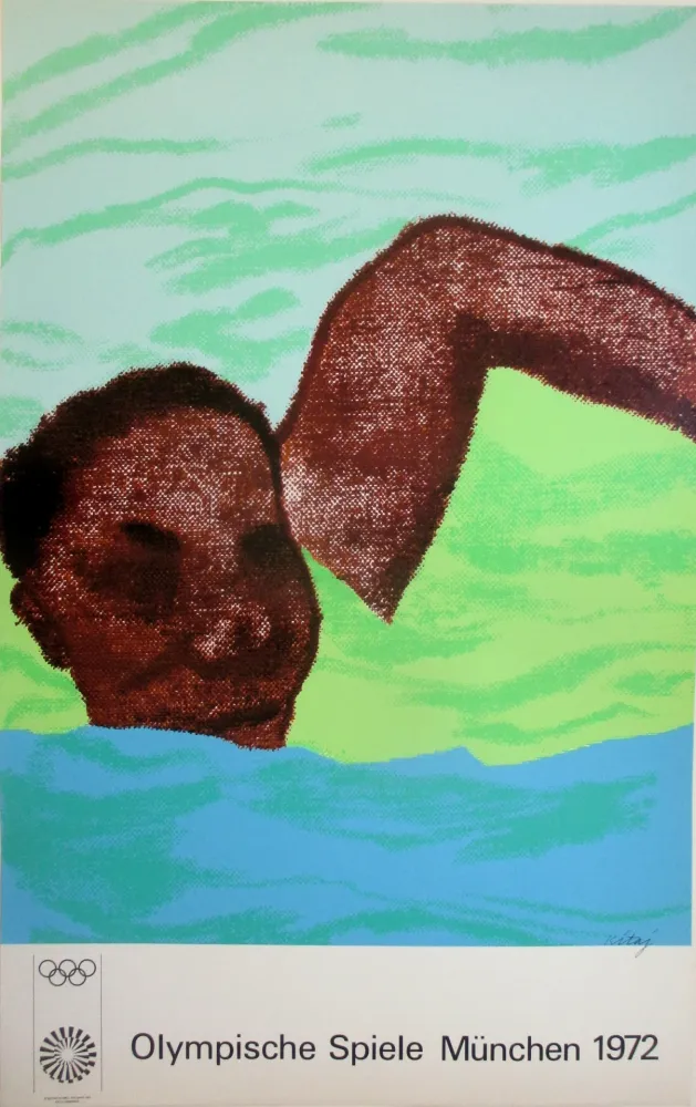 Screenprint Kitaj - OL 1972 - original colour silskscreen