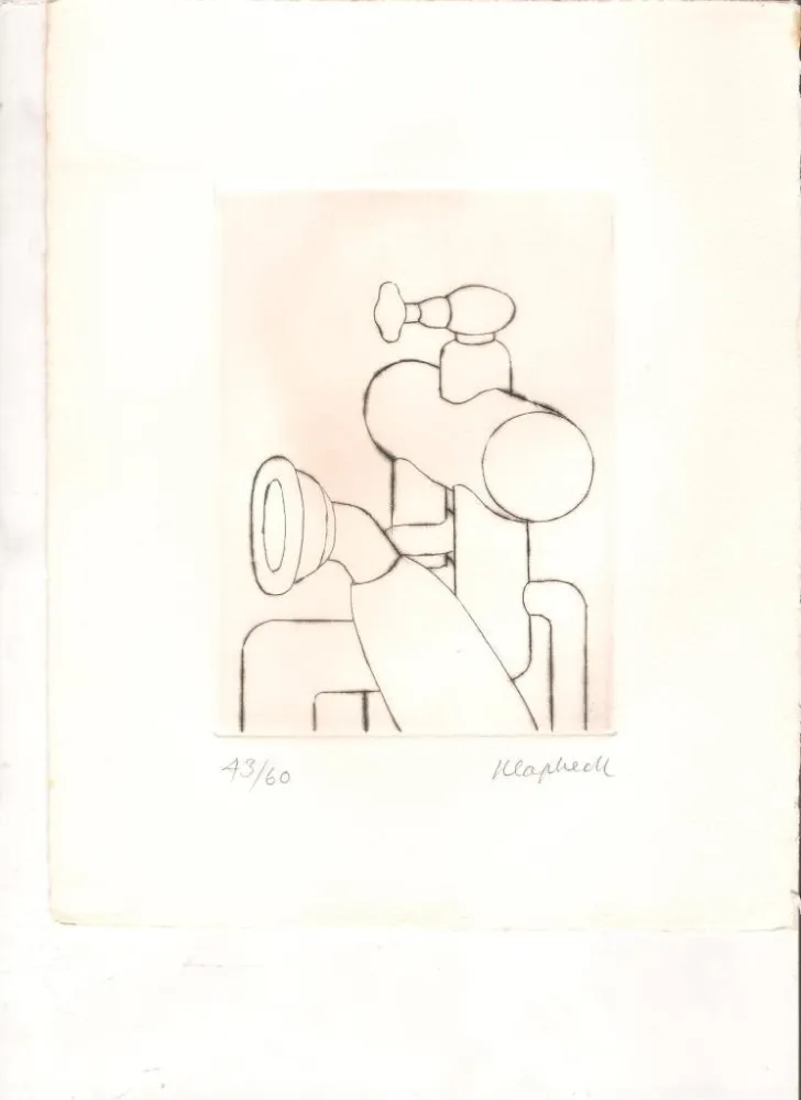 Etching Klapheck - BAGNO