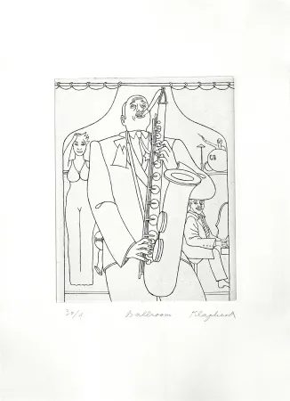 Etching Klapheck - Ballroom