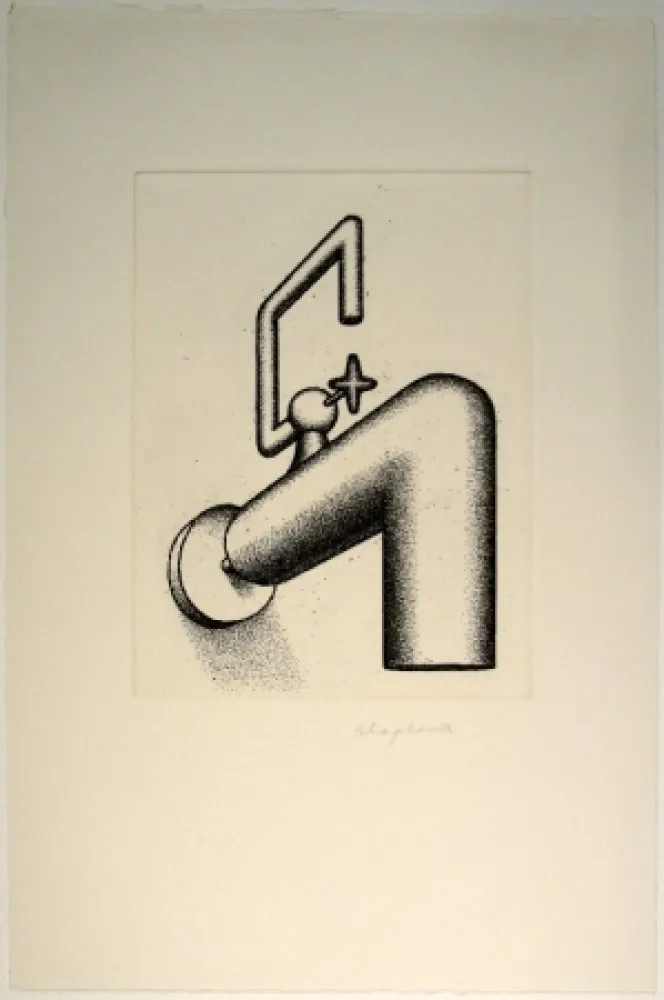 Etching Klapheck - Die selbstsichere