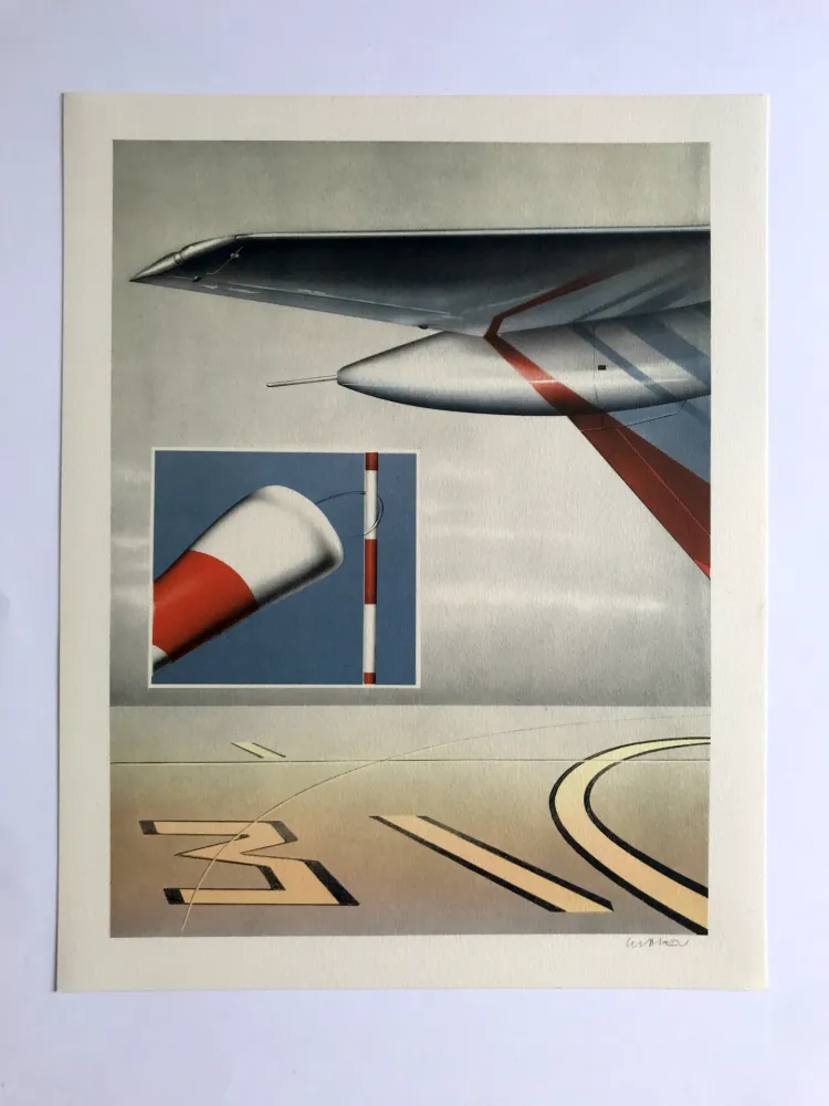 Lithograph Klasen - Ensembles aéroportuaires (L'Air III)