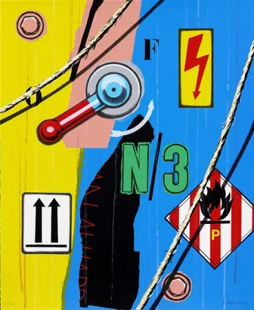 Screenprint Klasen - Haute tension flèches N/3