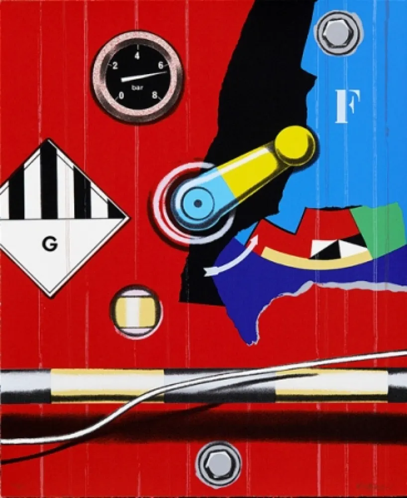 Screenprint Klasen - Manette/G/ rond rouge