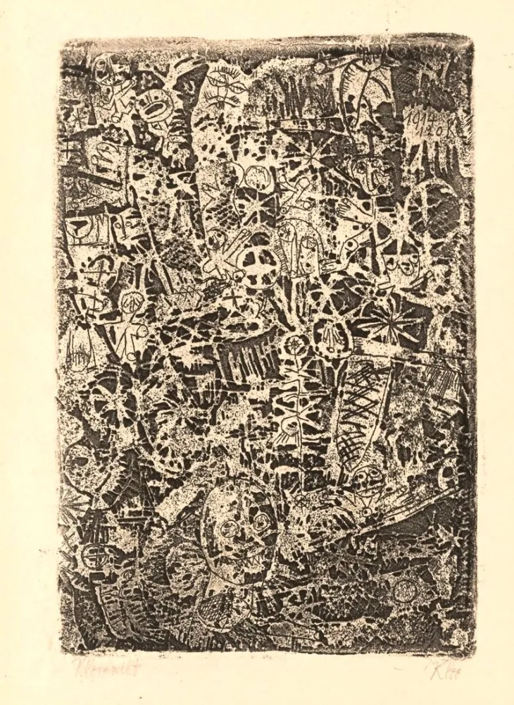 Engraving Klee - Kleinwelt (from  Die Schaffenden, vol. 1)