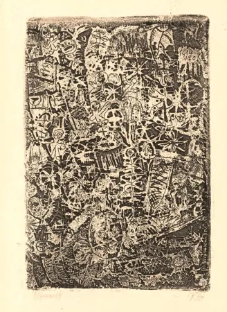 Engraving Klee - Kleinwelt (from  Die Schaffenden, vol. 1)