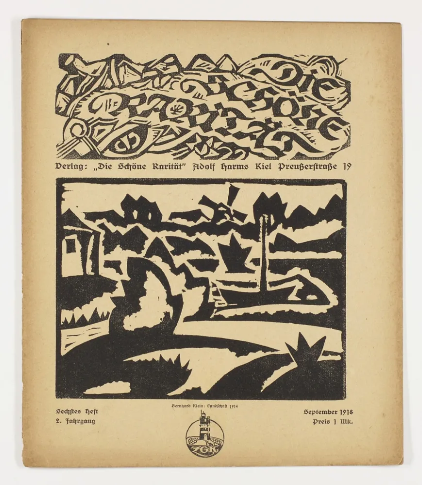 Woodcut Klein - Landschaft (Die schöne Rarität)