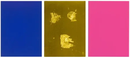 Screenprint Klein - Monochrome und Feuer (Krefeld Triptych)