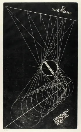 Linocut Klien,  - Light in Glass IV