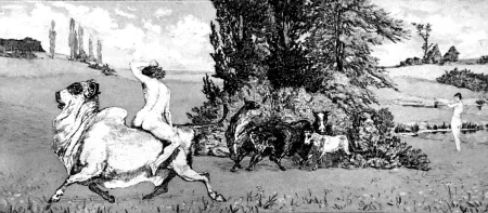 Etching And Aquatint Klinger - Apollo e Dafne III