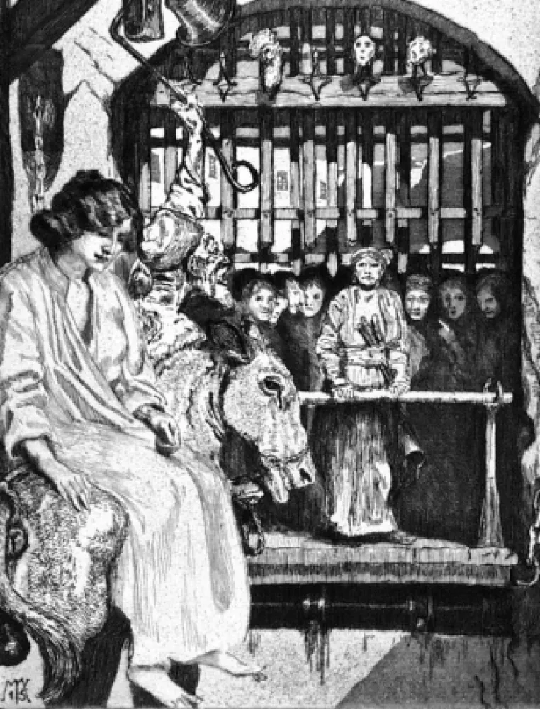 Etching And Aquatint Klinger - Davanti alla porta