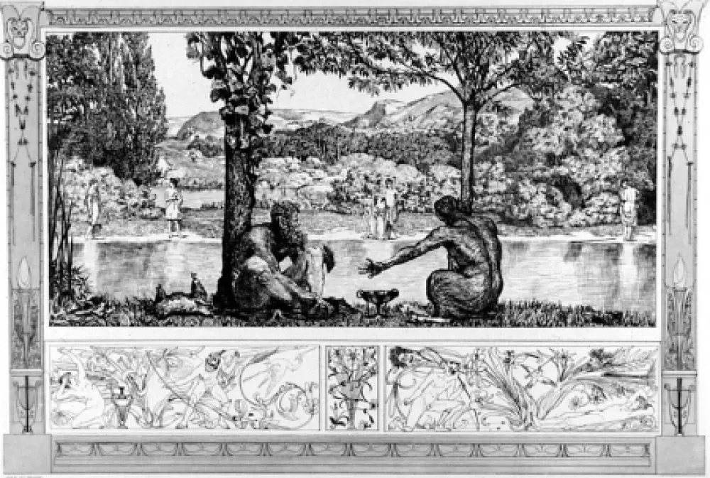 Etching And Aquatint Klinger - Narciso ed Eco 1