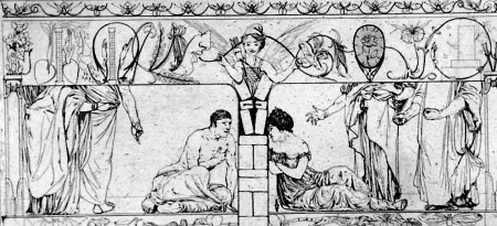 Etching And Aquatint Klinger - Piramo e Tisbe I