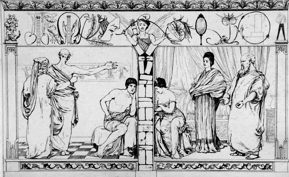 Etching And Aquatint Klinger - Piramo e Tisbe I(foglio 2a)