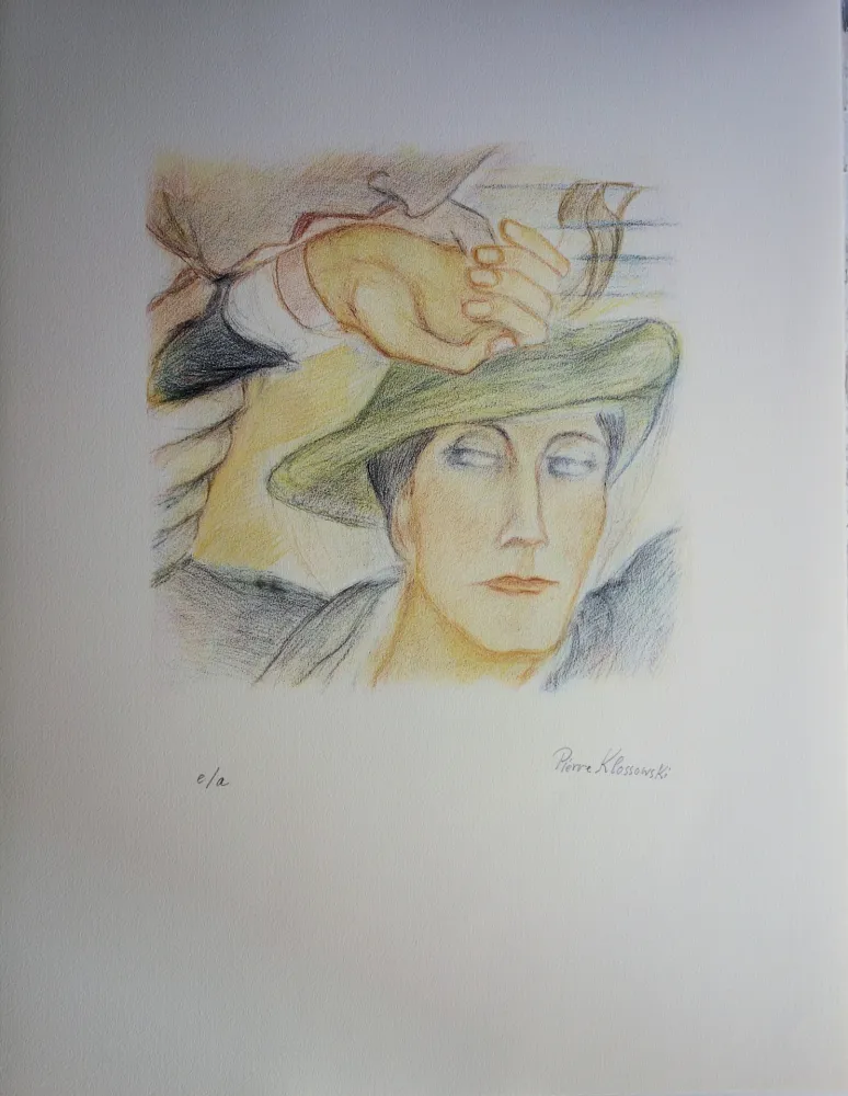 Lithograph Klossowski - Tête de Roberte