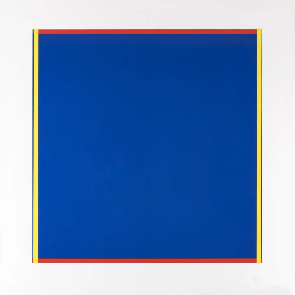 Screenprint Knoebel - Rot, Gelb, Weiss, Blau 02