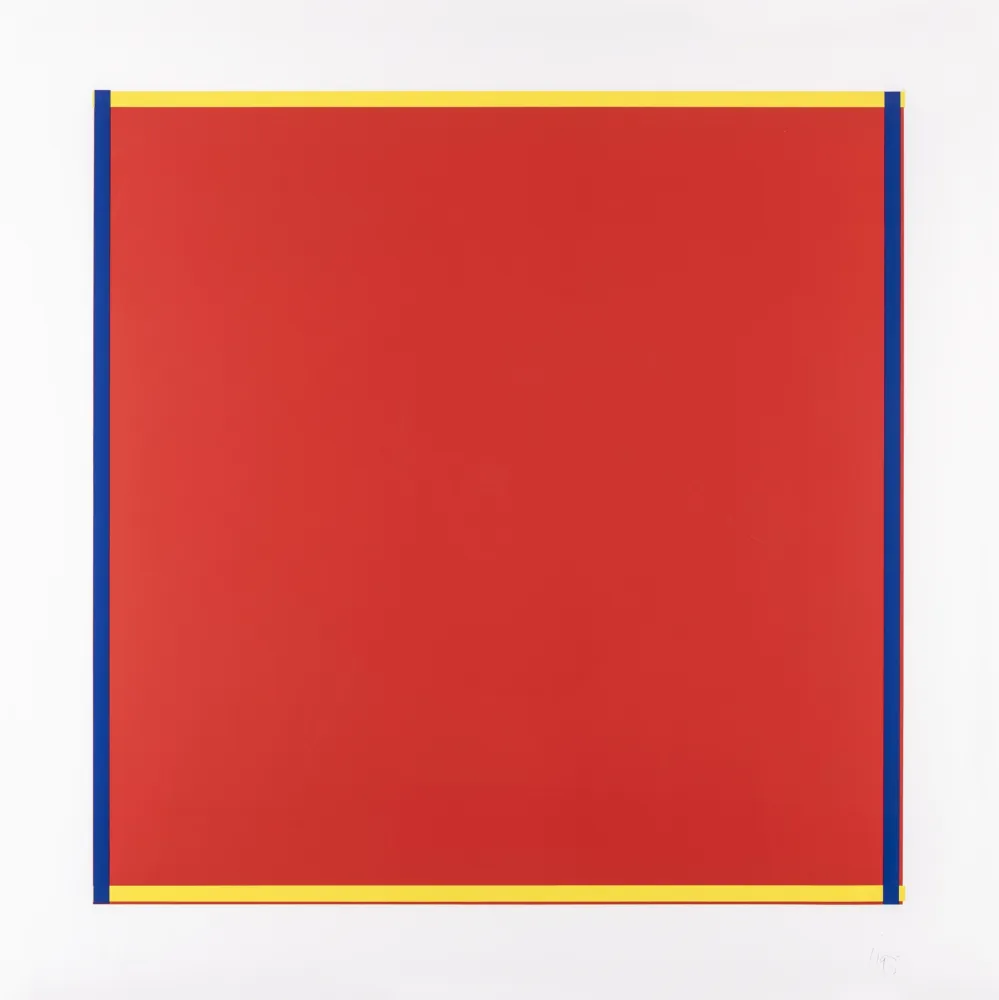 Screenprint Knoebel - Rot, Gelb, Weiss, Blau 04