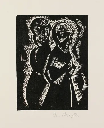 Woodcut Koepke - Zwei Frauen (Two Women)