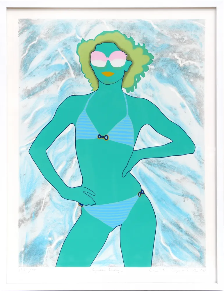 Screenprint Kogelnik - Green Lady