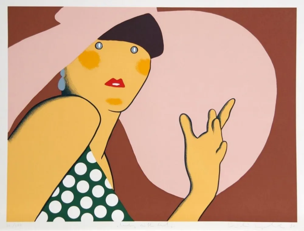 Screenprint Kogelnik - LADY WITH HAT