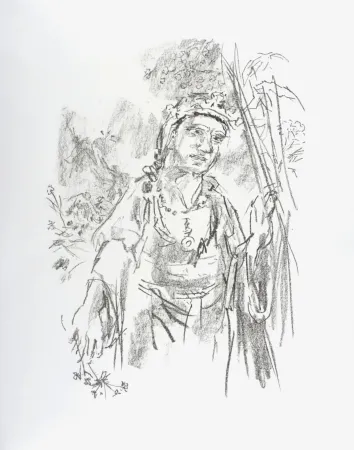 Lithograph Kokoschka - Cordelia, 1963