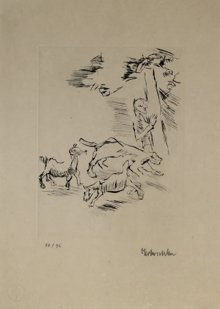 Etching Kokoschka - Der Beobachter