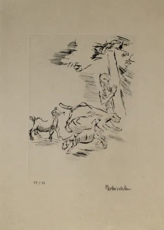 Etching Kokoschka - Der Beobachter