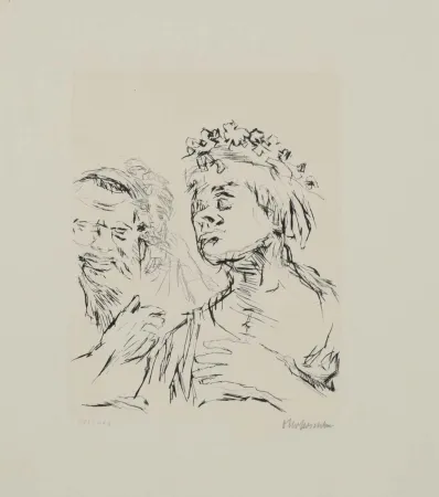 Etching Kokoschka - El veredicto (Der Urteilsspruch)