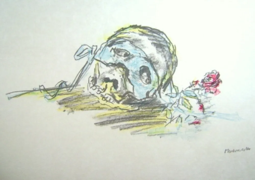 Lithograph Kokoschka - Le Bal Masqué