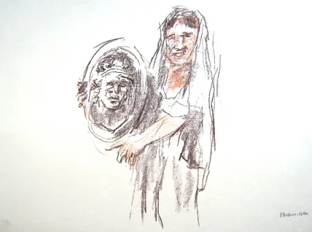 Lithograph Kokoschka - Le Bal Masqué