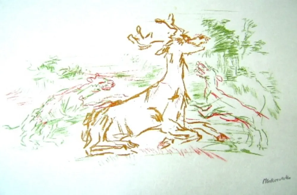 Lithograph Kokoschka - Le Bal Masqué