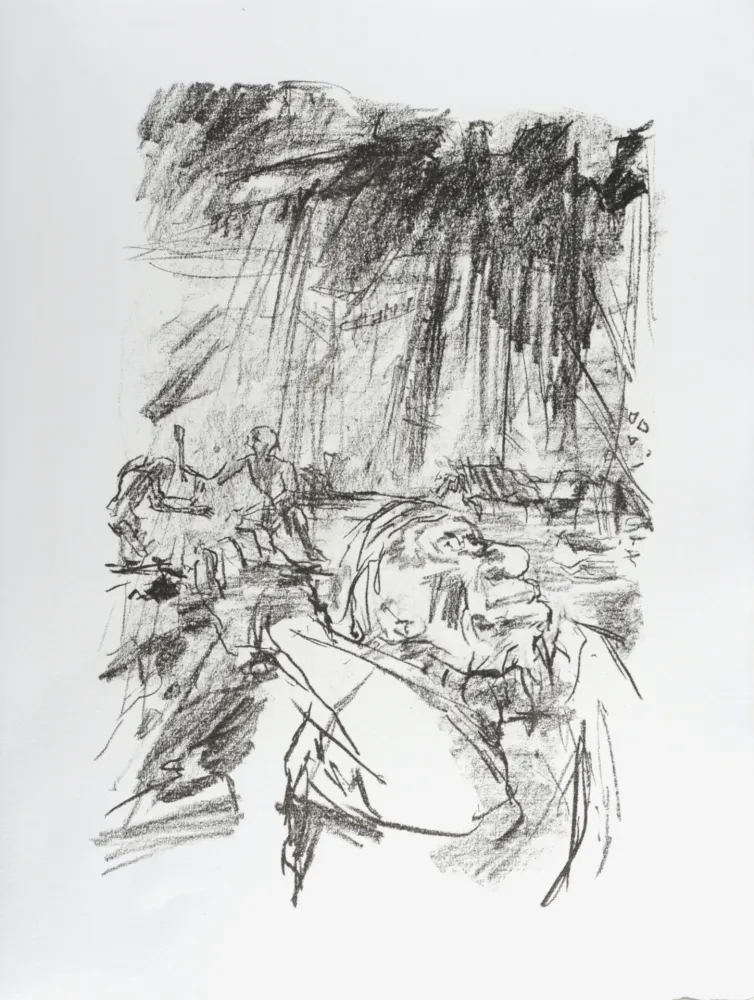 Lithograph Kokoschka - Lear, 1963