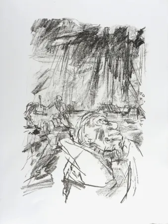Lithograph Kokoschka - Lear, 1963