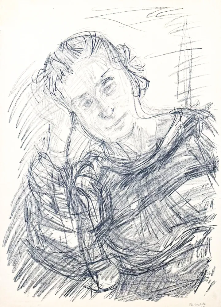 Lithograph Kokoschka - Oskar Kokoschka (1886–1980) - Madeleine - Lithograph on paper - 1920