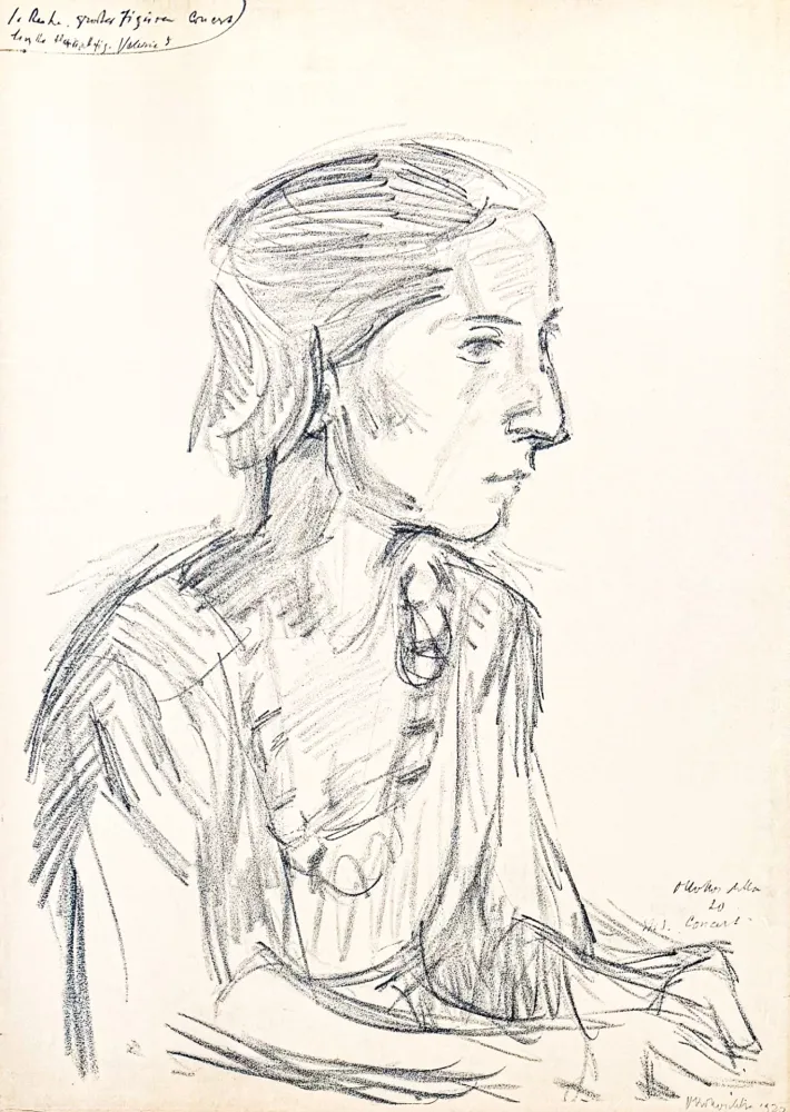 Lithograph Kokoschka - Oskar Kokoschka (1886–1980) - Madeleine - Lithograph on paper - 1920