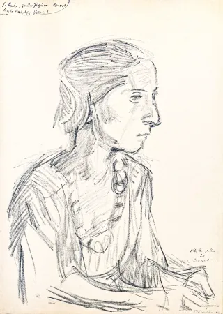 Lithograph Kokoschka - Oskar Kokoschka (1886–1980) - Madeleine - Lithograph on paper - 1920