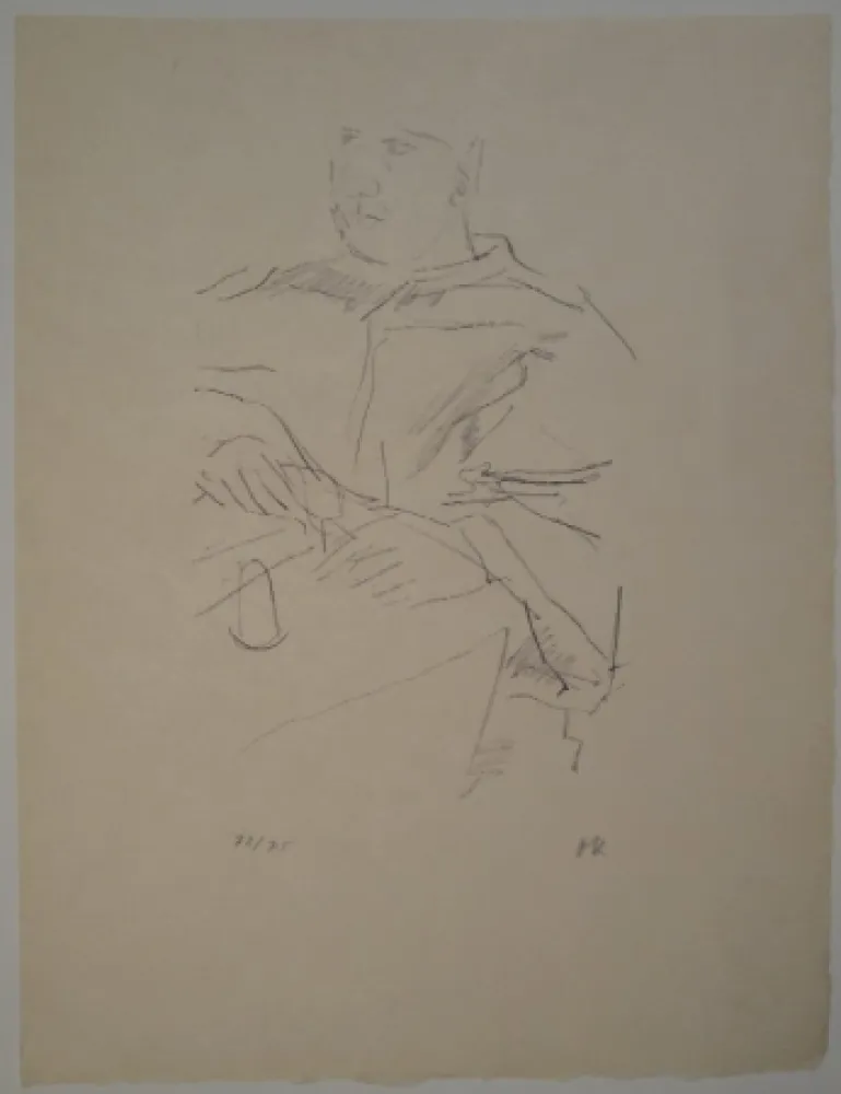 Lithograph Kokoschka - Papst Leo X