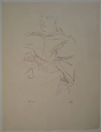 Lithograph Kokoschka - Papst Leo X