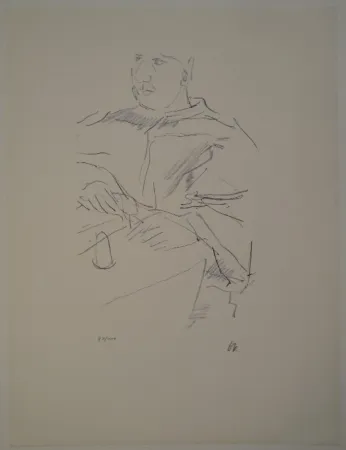Lithograph Kokoschka - Papst Leo X