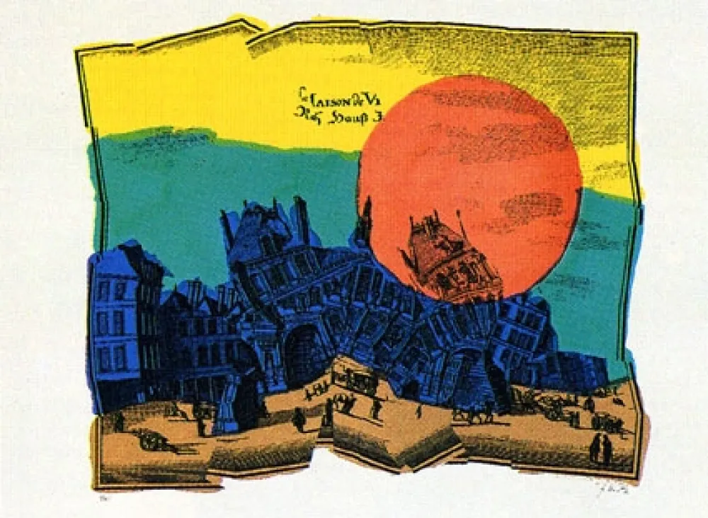 Lithograph Kolar - Château qui rêve