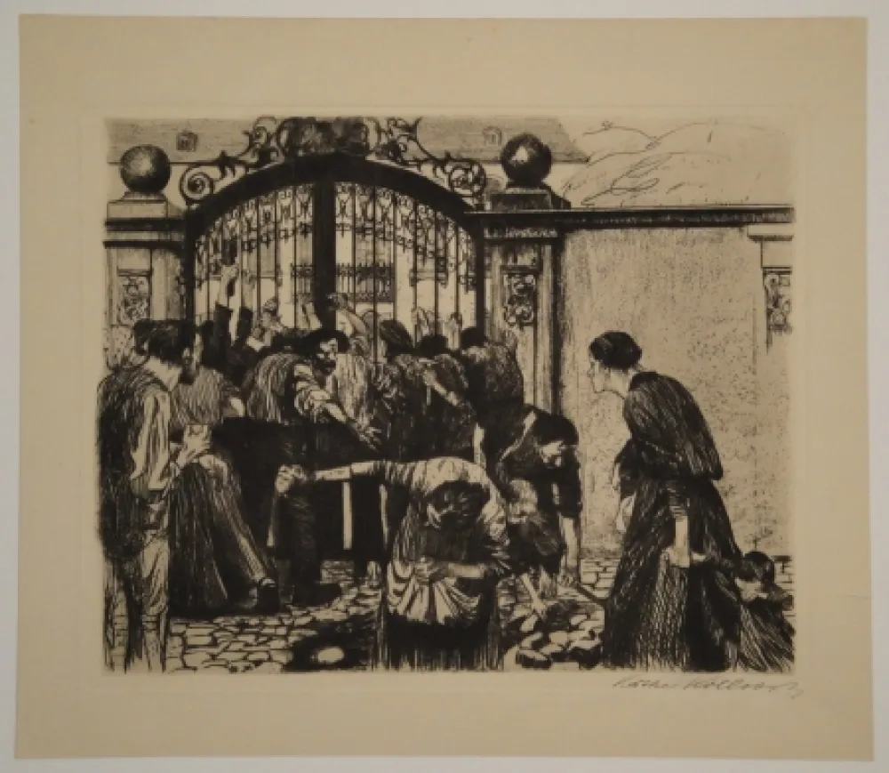 Engraving Kollwitz - Sturm