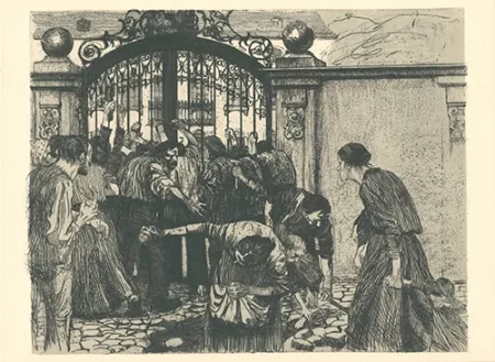 Etching Kollwitz - Sturm (Bild 5 aus dem Zyklus 