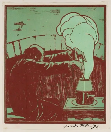Woodcut König  - Der Alchemist (The Alchemist)