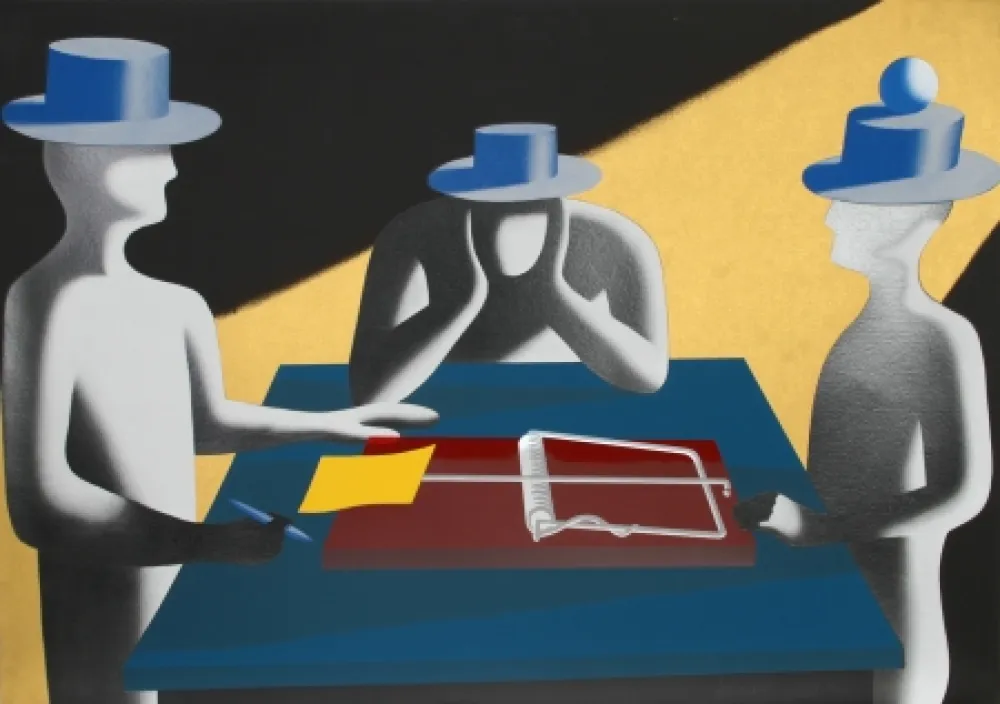Screenprint Kostabi - Art of the Deal