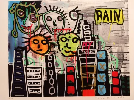 Lithograph Kostabi - Kostabi