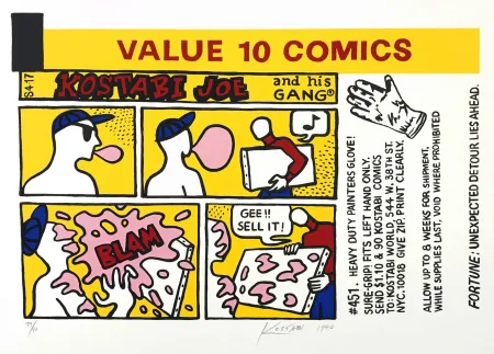 Screenprint Kostabi - KOSTABI JOE